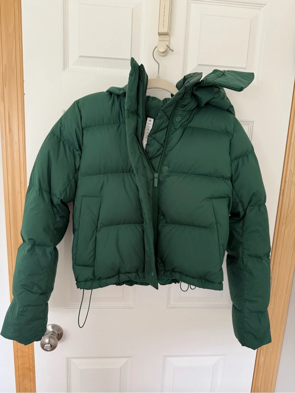 Lululemon Wunder Puff Cropped Jacket Everglade Green Size 4
